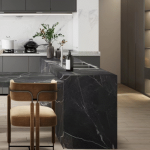 Black Marble Finish PVC Film for Modern Interior Design