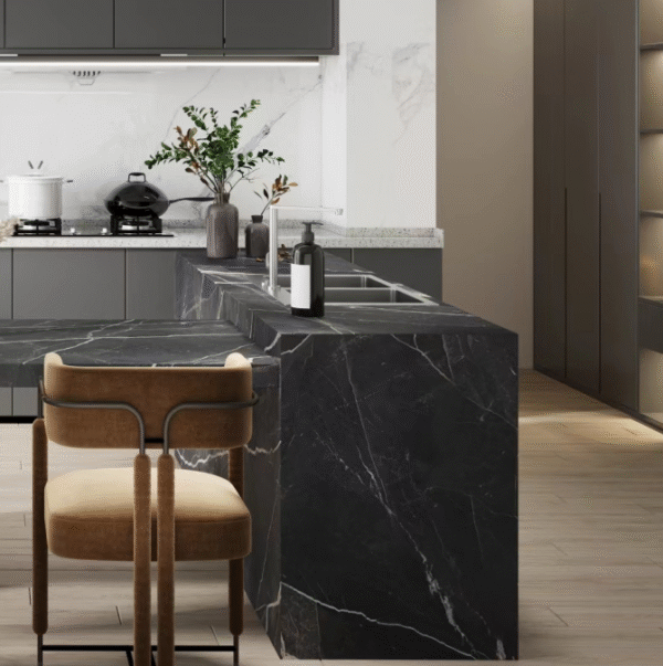 black marble finish pvc foil