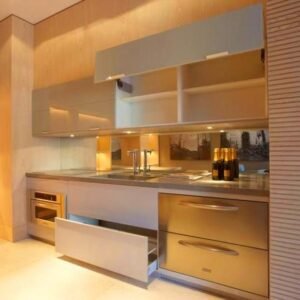 Champagne Metallic Finish Vinyl Film for Modular Kitchens