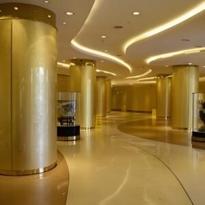 Gold Metallic PVC Decorative Film for Luxury Interior Design
