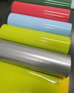 Glossy Grey Solid Color PVC Vinyl